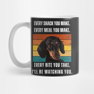 Every snack you make. Dachshund retro design Mug